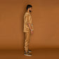 BROWN FUR T-SHIRT & PANTS SET