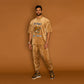 BROWN FUR T-SHIRT & PANTS SET