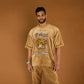 BROWN FUR T-SHIRT & PANTS SET