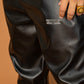 FAUX LEATHER T-SHIRT AND PANTS SET